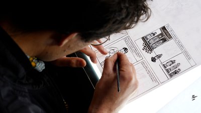 réalisation d'une case de BD Julien PCC