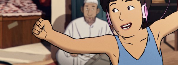 enfant débardeur bleu casque oreilles - Flee