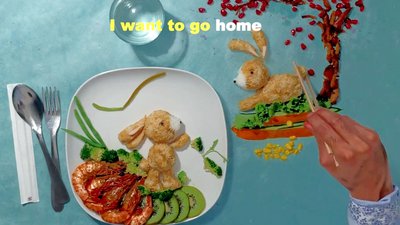 food artist lapins I want to go home
