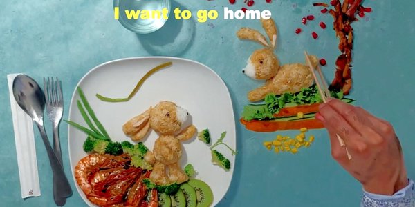 food artist lapins I want to go home