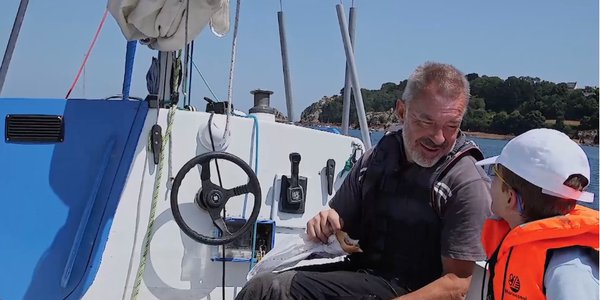 gilles et mathieu en bateau