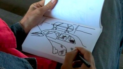 main de Morvandiau dessinant