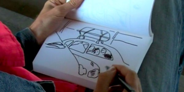 main de Morvandiau dessinant