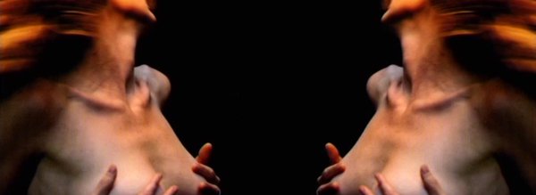 Nolwenn Korbell en symétrique nue