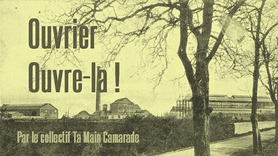 ouvrier affiche ouvre la