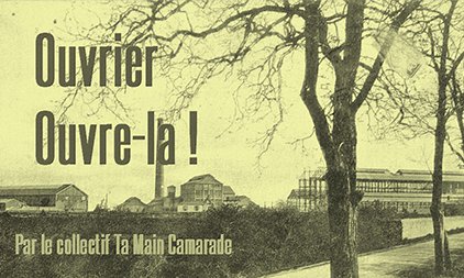 ouvrier affiche ouvre la