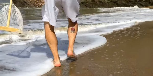 Pêche à pieds épuisette et panier