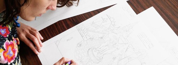 Planche BD en cours Noémie