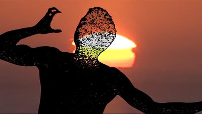 silhouette noire qui danse SKINOBERIANT