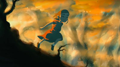 soeur lola qui gambade