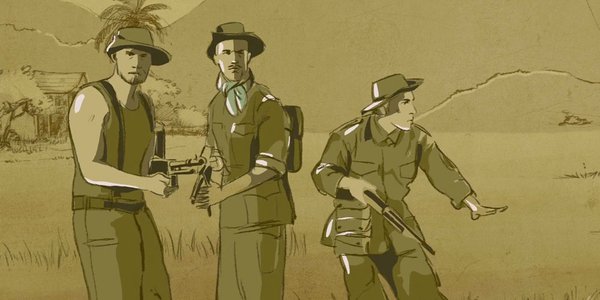 soldats sur le qui-vive, Son Indochine