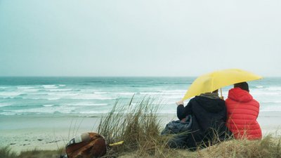 côtes à côtes parapluie jaune - Garfield Coquillage