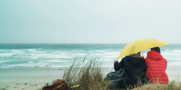 côtes à côtes parapluie jaune - Garfield Coquillage