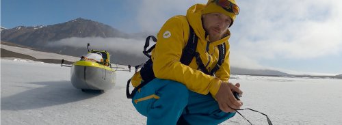 Vincent Grison et son embarcation