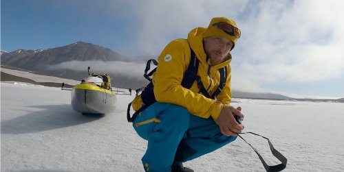 Vincent Grison et son embarcation