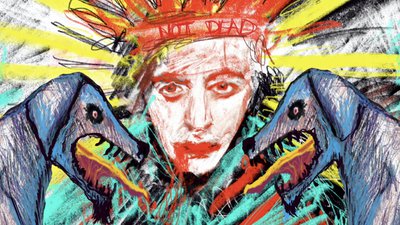 visage entre deux chiens - essence da silva