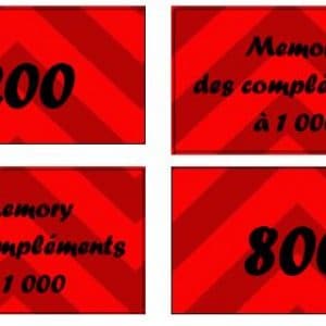 Memory des compléments à 10 , 100 , 1 000 , 10 000 , 100 000 et 500