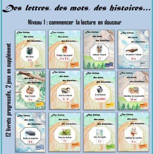 Des lettres, des mots, des histoires – (Niveau 1, livrets 1 à 12)