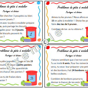 Problèmes de pâte à modeler, cartes à taches