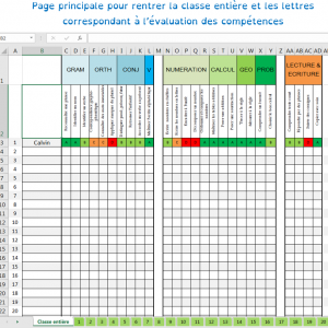 Evaluations diagnostiques CE2 + Tableau de suivi interactif Excel