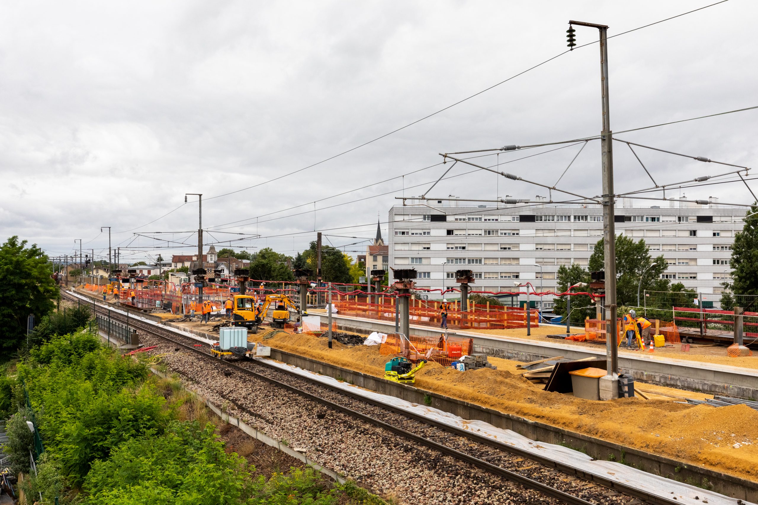 Vue d'ensemble des travaux sur les quais