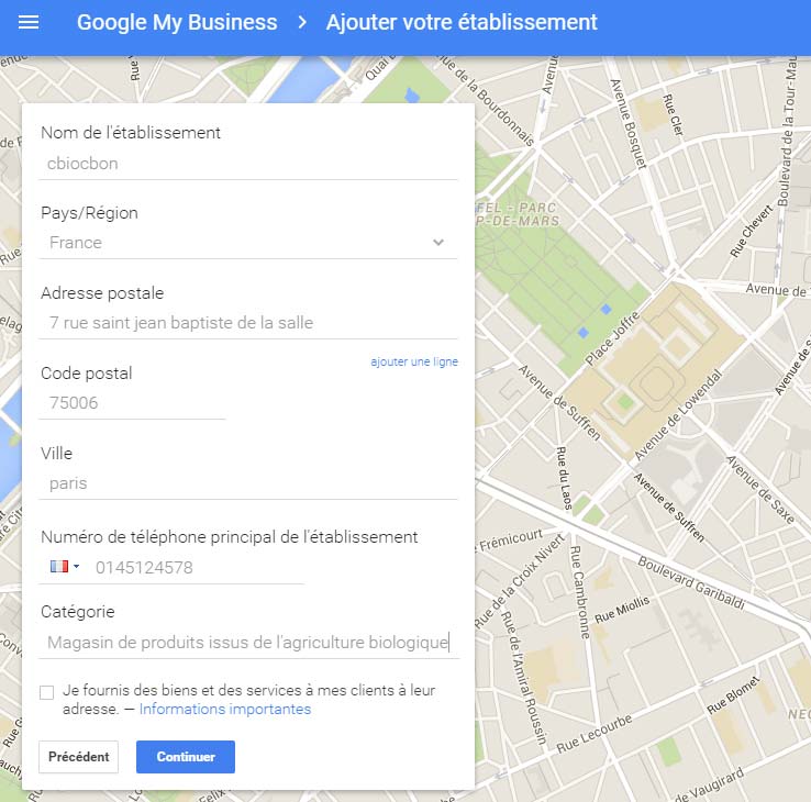 apparaitre sur google maps