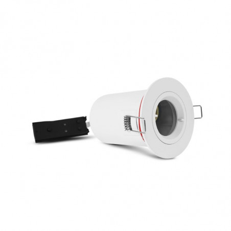 Support de spot recouvrable bbc vision el - 90mm - fixe - douille automatique - rond - blanc