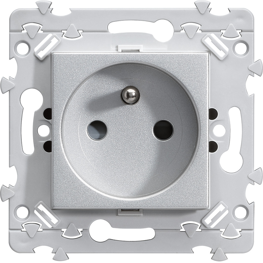 Hager essensya prise 2p+t 16a sanvis titane we100t