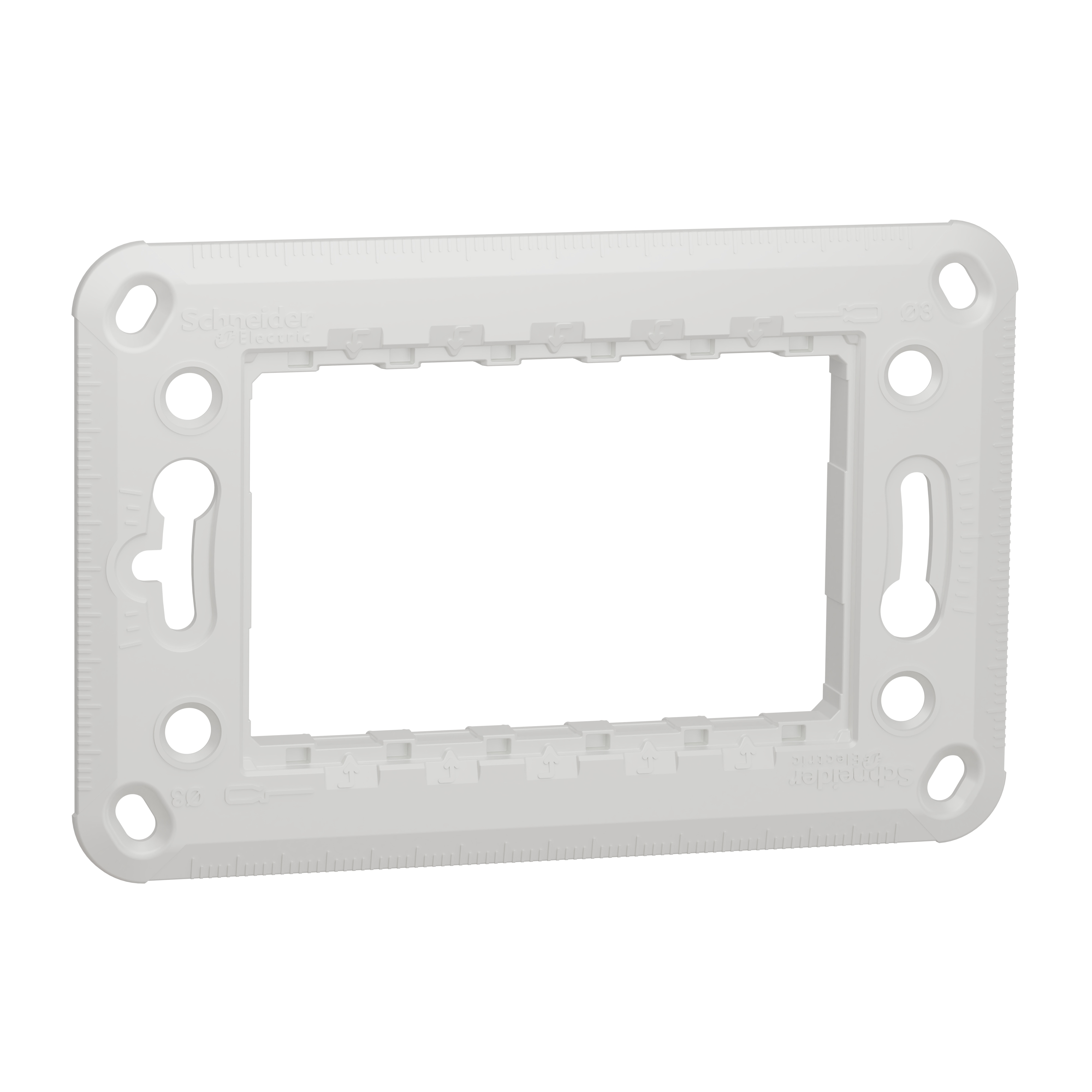 Unica - support de fixation 3 modules - plastique