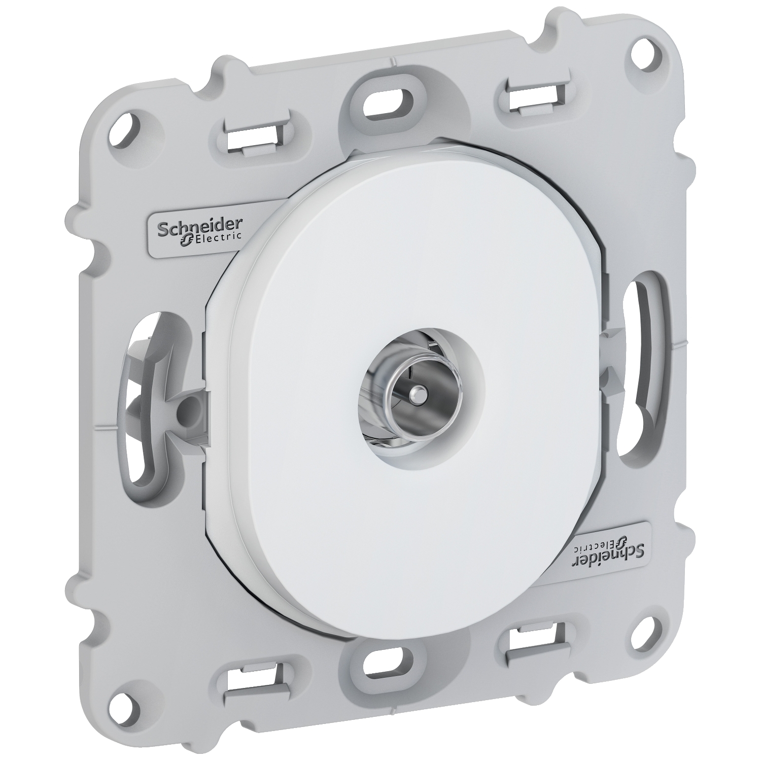 Ovalis - prise tv simple - sans plaque de finition-mécanisme seul, soit support de fixation et mécan