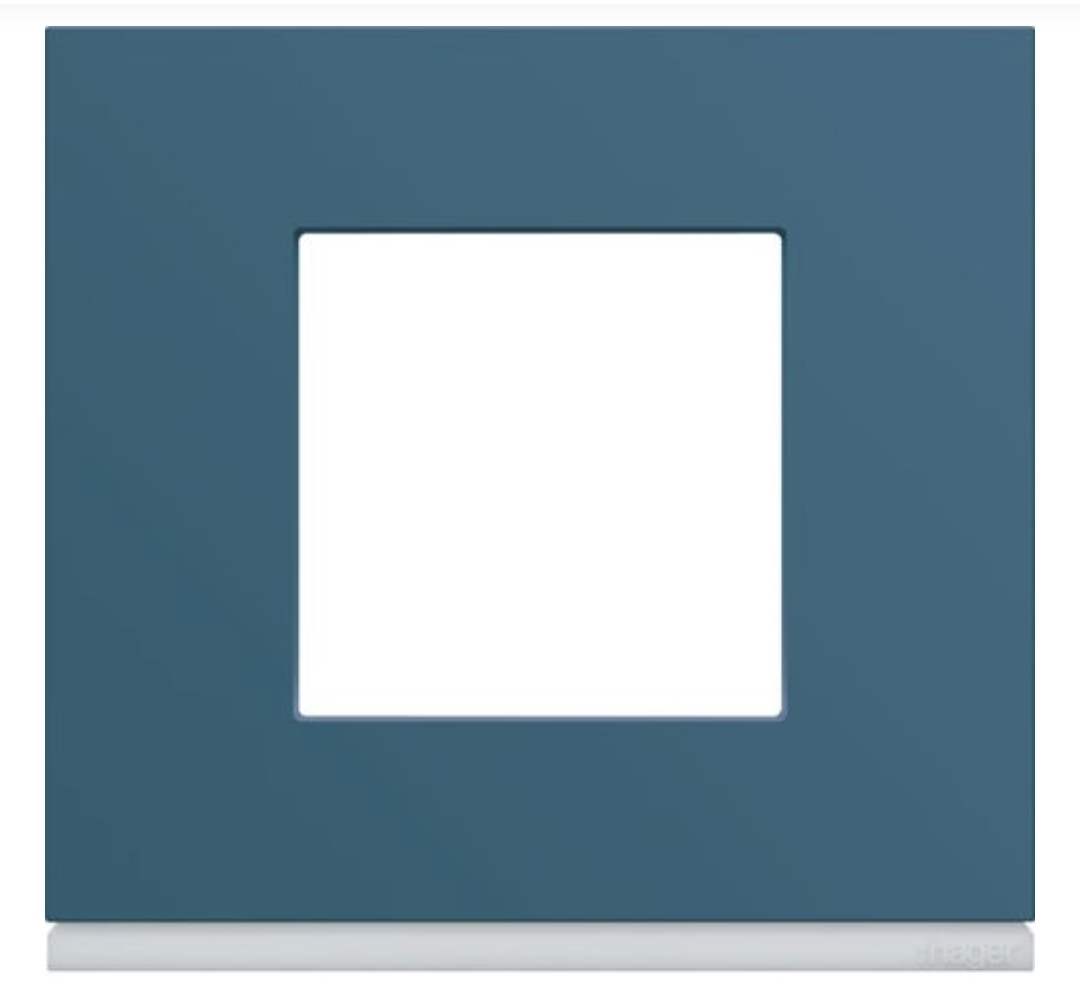 Plaque gallery plastique peint 1 poste river hager wxp0702