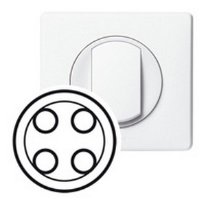 Céliane, un enjoliveur à monter sur mécanisme et à compléter d’un support et d’une plaque de finitio