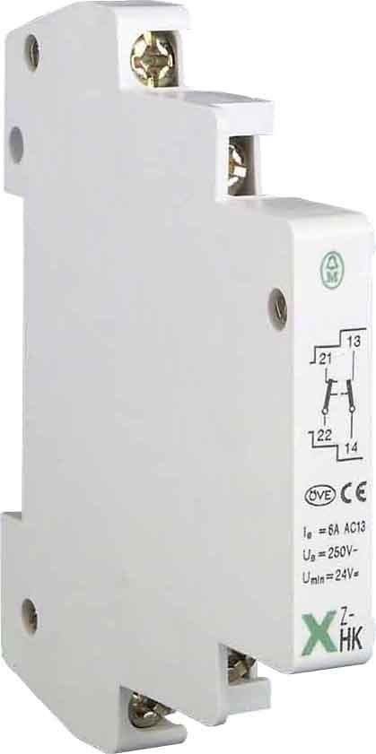 Contact auxiliaire pour pls., Pkdm, pfhm-2p, 1f+1o, 0,5pe