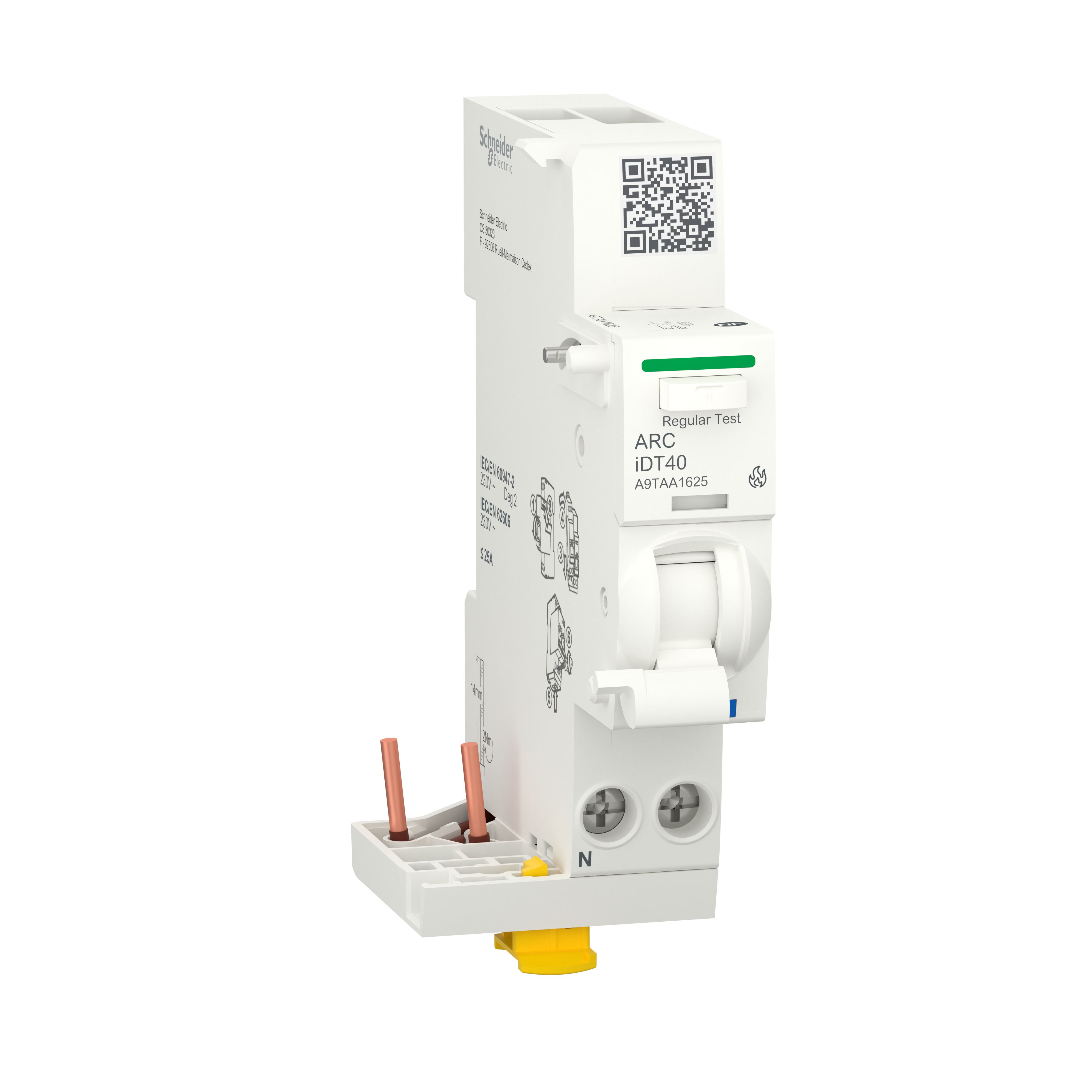 Acti9 idt40 afd - détecteur arc pour disjoncteur idt40 1p+n 25a