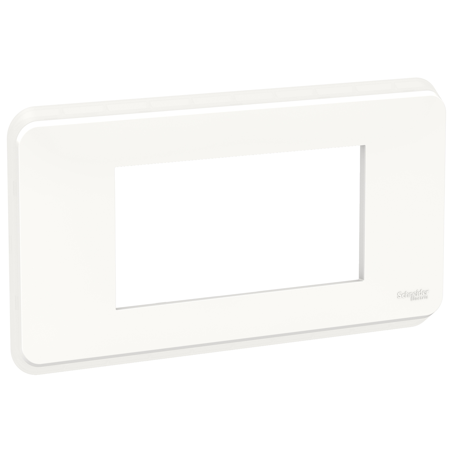 Unica pro - plaque de finition - blanc antimicrobien - 4 modules