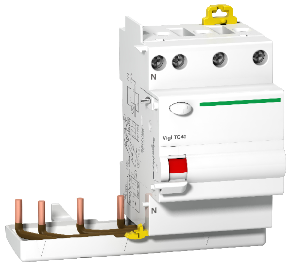 Prodis vigi tg40 - bloc différentiel 3p+n 25a 30ma instantané type ac 230-415vca