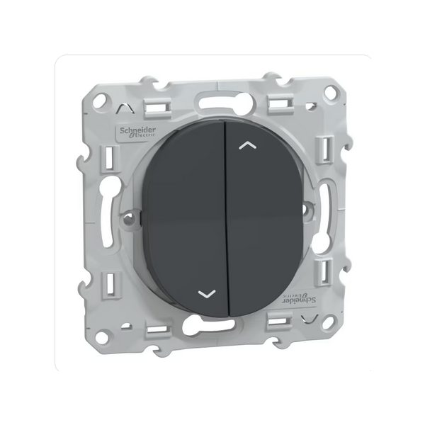 Interrupteur 2 boutons pour volet roulant ovalis anthracite