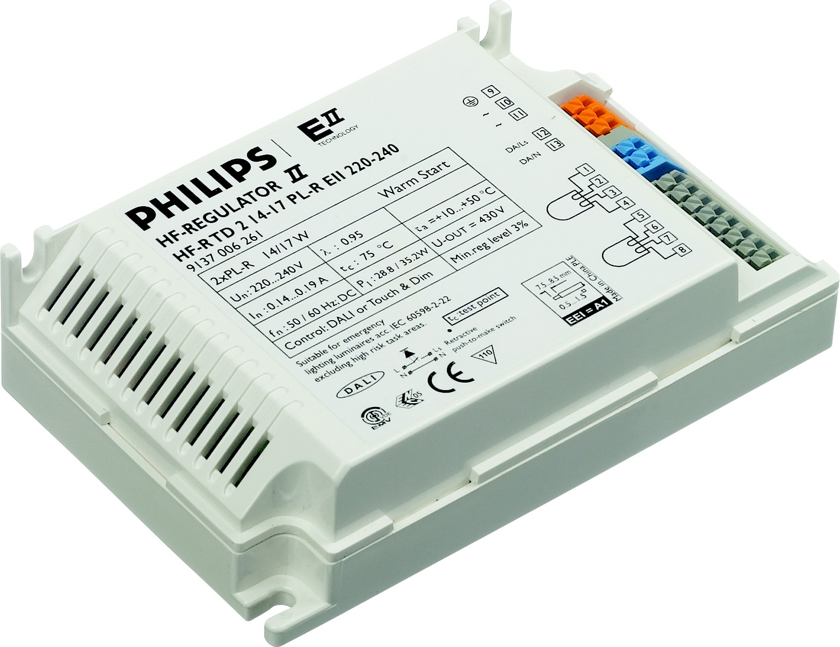 Ballasts électroniques hf-ri td 2 26-42 pl-t-c e+ philips
