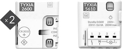 Delta dore - pack d'ajout d'interrupteur pour eclairage tyxia 511 del6351408