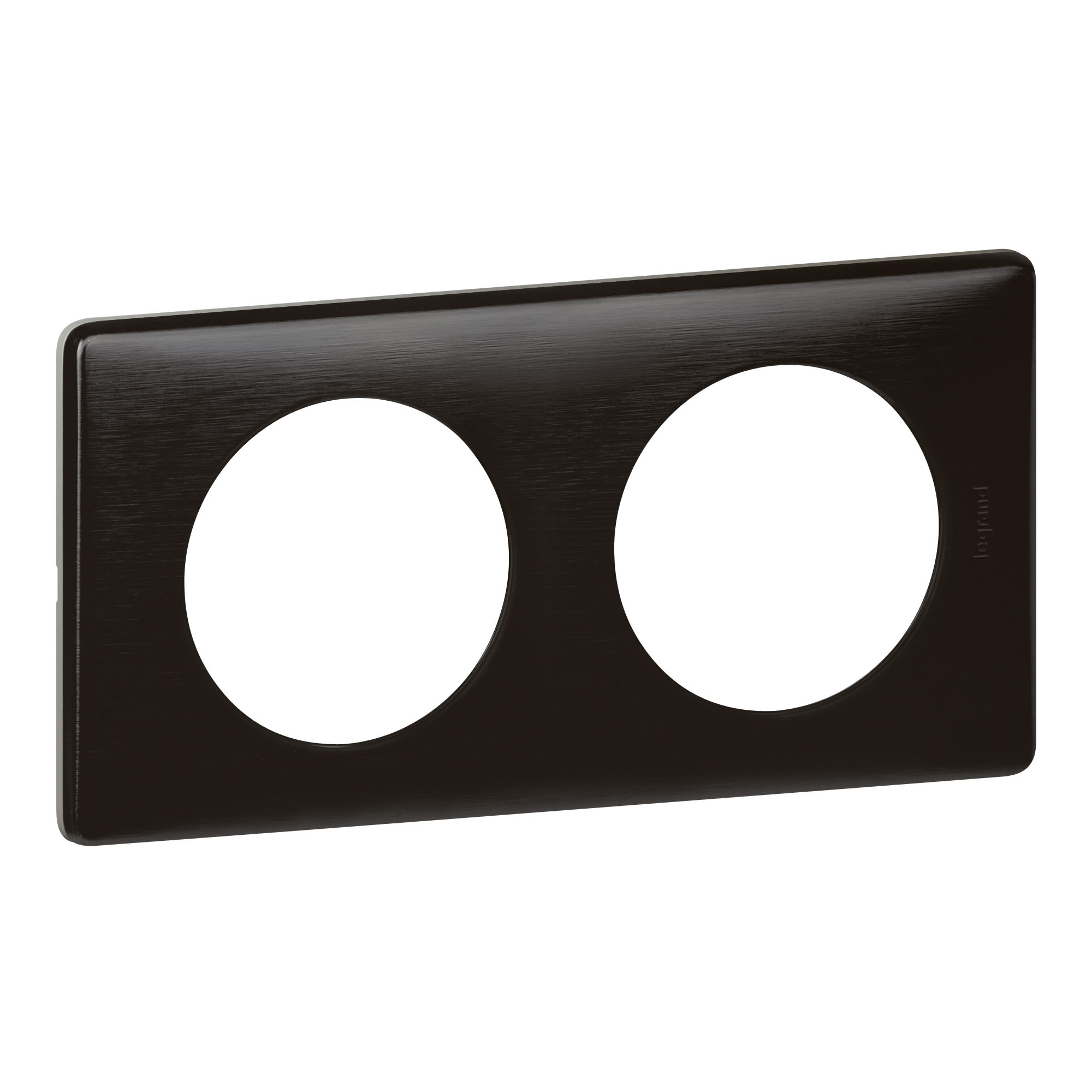 Legrand - plaque céliane métal 2 postes - finition carbone