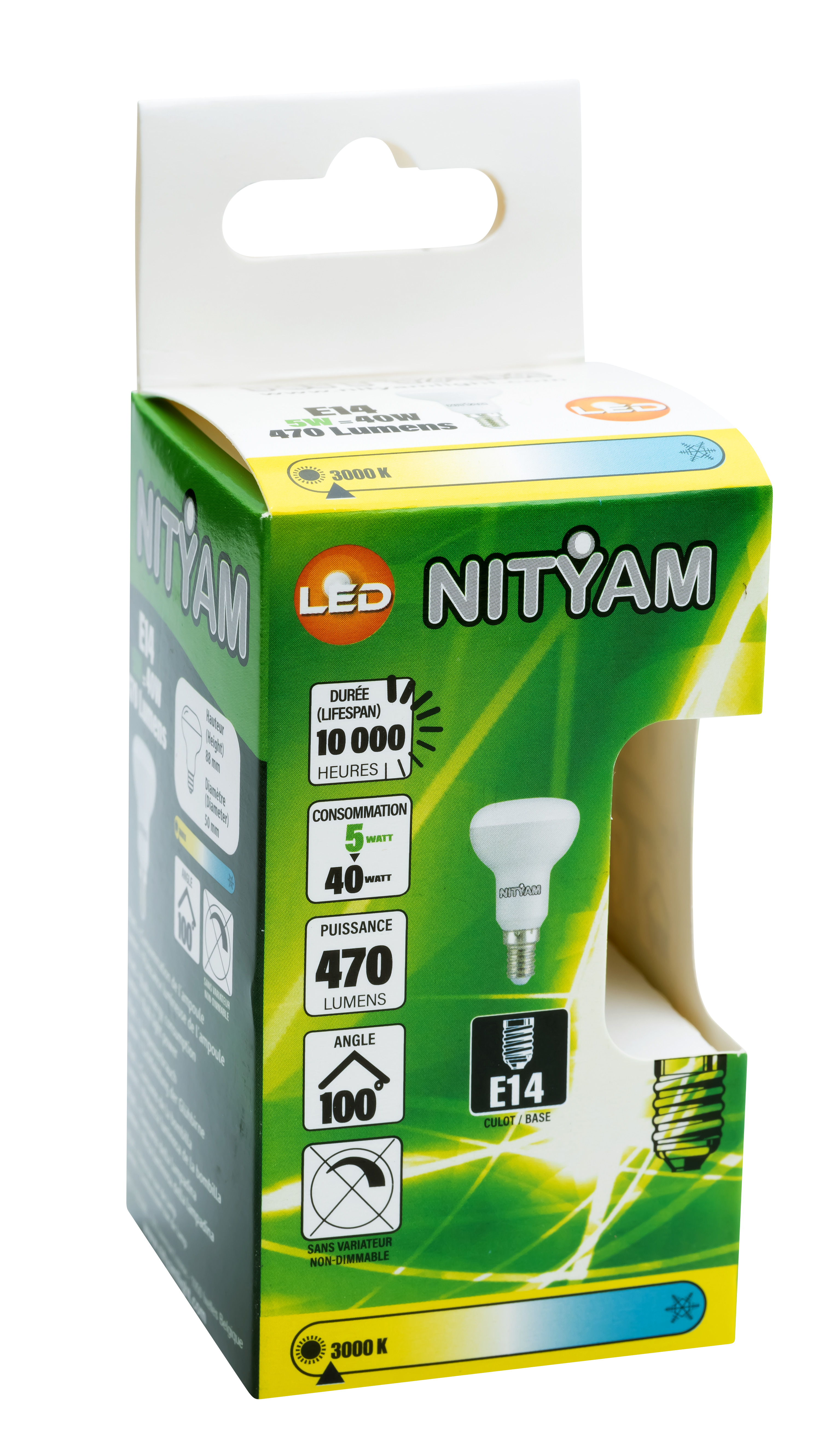 Ampoule r50 e14 5w 470lm 3k - nityam