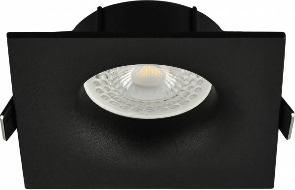 Spot intérieur encastrable sec-202 arlux - diffuseur inclinable - 35w - gu10 - noir