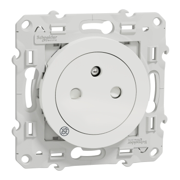 Prise de courant 2p+t affleurante - connexion rapide - s500052 schneider electric