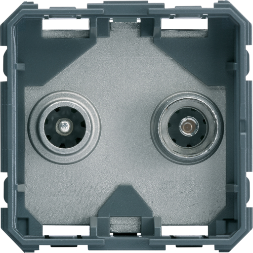 Hager - prise tv + fm gallery direct 2 modules