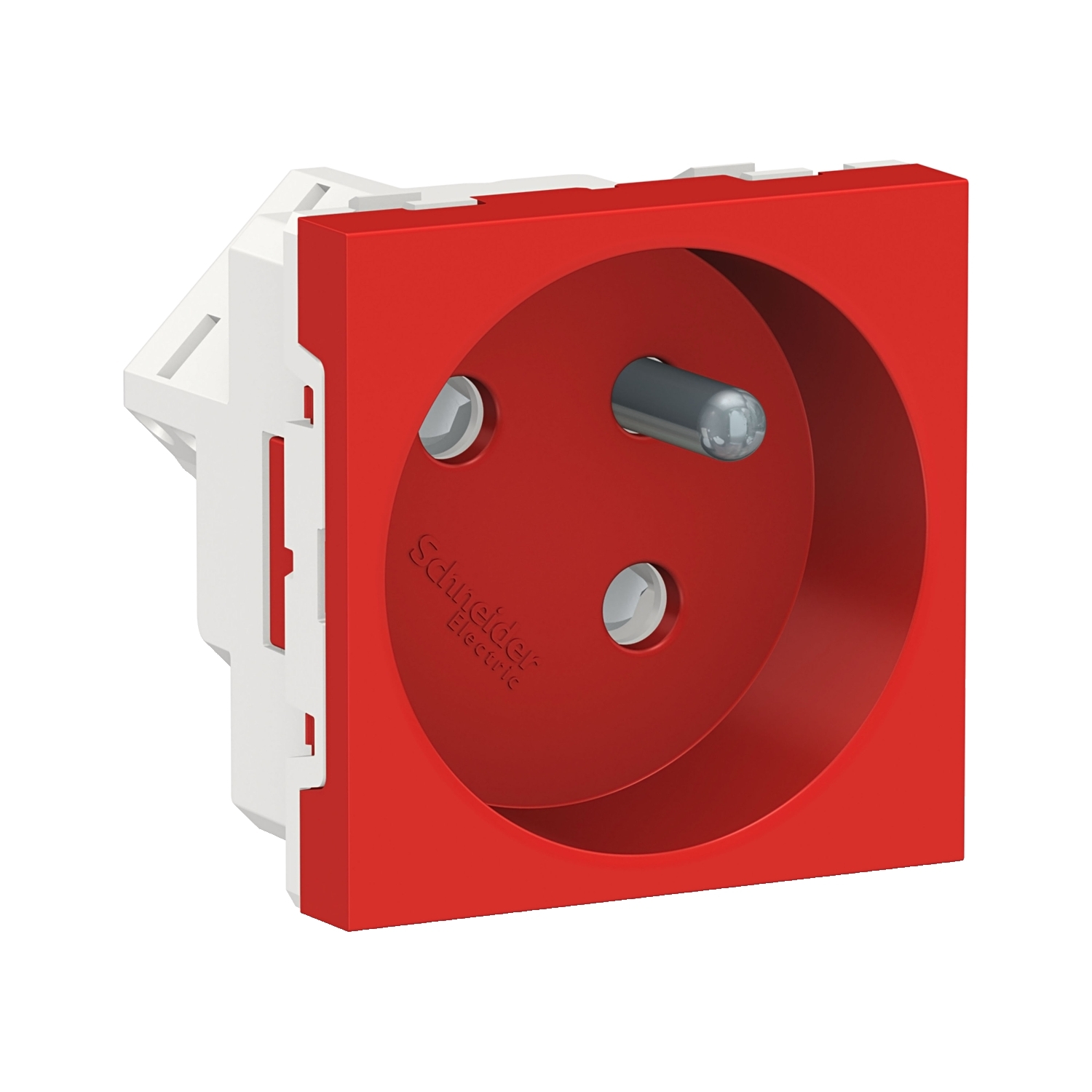 Unica - prise de courant 2p+t - 16a - 250vca - standard français - 45° - raccordement rapide travers