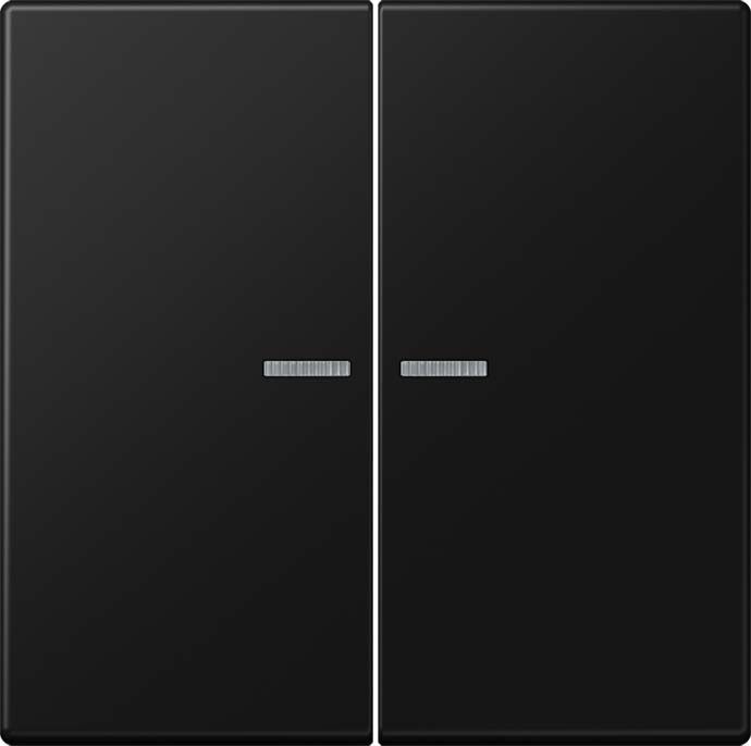 Enjo double touche à voyant pour mécanisme bp-bcu f10 lscd10xxxst - ls 990 noir mat