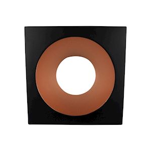 Collerette led'up universal esthet+ carrée noir mat/cuivre fixe