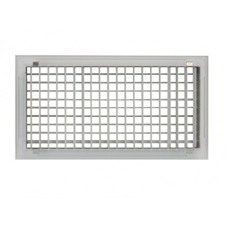 Grille de soufflage double déflexion à ailettes mobiles gdd laquée blanc 300x150 mm
