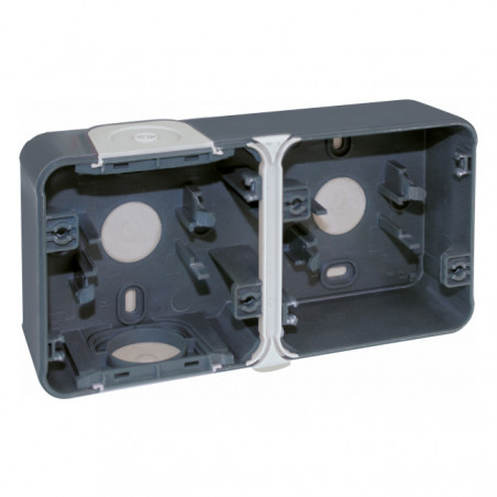 Boite étanche 2 poste horizontale en saillie eur60861