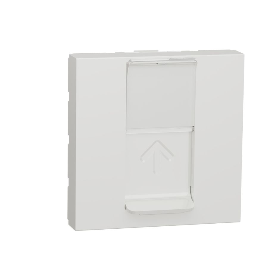 Unica - prise rj45 simple - cat 6 ftp - 2 mod - blanc - méca seul